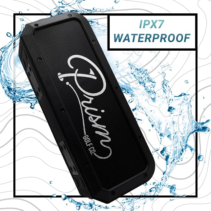 Magnetic Golf Cart Speaker Bluetooth, 40W Loud Golf Speaker, IPX7 Waterproof, Deep Bass, 30H Battery, EQ Settings, TWS Dual Pairing, Portable Bluetooth Speaker by Prism Golf Co.