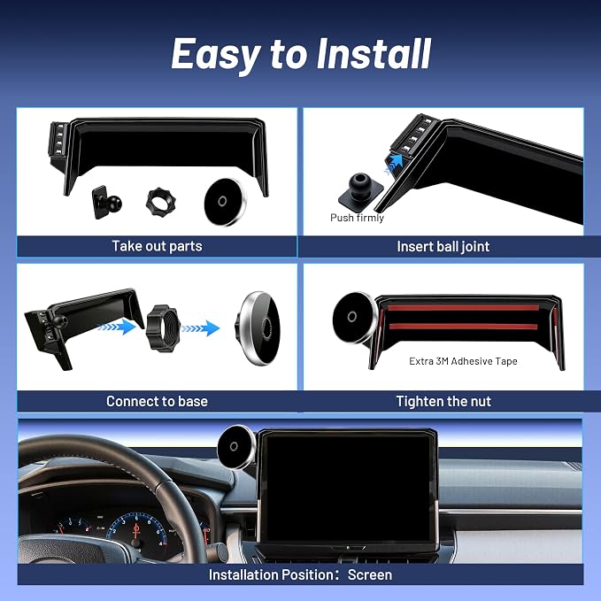 Phone Mount for Toyota Corolla (2019-2026, ONLY Fits 8" Screen) / Corolla Hatchback (19-26) / Corolla Cross (2022-2026), 15W Wireless Charger, Magnetic Phone Holder, 360° Adjustable, with Storage Box