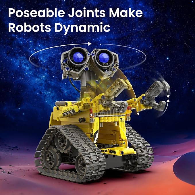 Sillbird Robot Building Kit with Remote Control STEM Gifts for Boys Age 8-13, Coding Robotic Toys for Kids Birthday, Buildable 5in1 Models with 488 Pieces