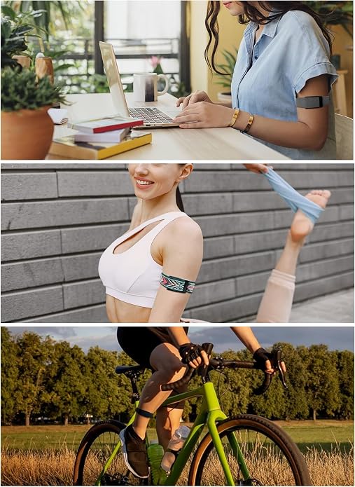 3 Packs Stretchy Bicep Straps Compatible with Whoop 5.0/4.0/3.0 Bands, Sport Nylon Adjustable Replacement Arm/Ankle Band for Whoop 5.0 MG/One/Peak/Life Durable Breathable Wearable Health Fitness Activity Tracker