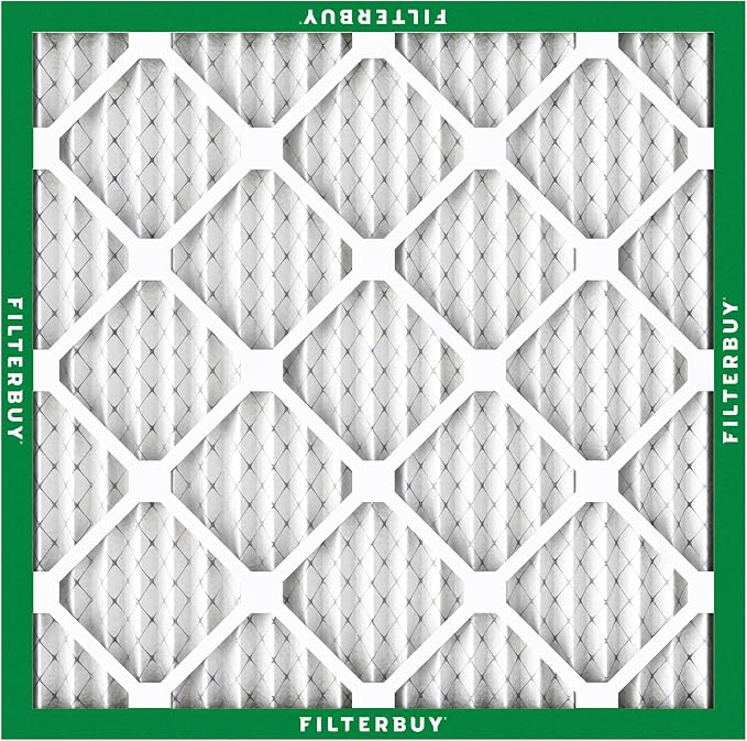 Filterbuy 12x12x1 Air Filter MERV 8 Essential Dust & Allergy Defense (5-Pack), Electrostatic Pleated HVAC AC Furnace Filters Replacement, Made in USA (Actual Size: 11.75 x 11.75 x 0.75)