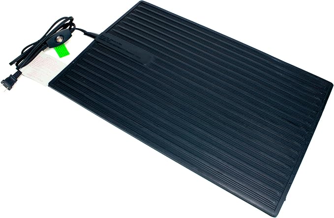 Cozy Products Electric Foot Warmer, Large and Portable Heated Rubber Mat, Personal Space Heater for Home, Office, Garage, and Car, 120 Watts, 8 lbs, 22.95" x 13.97" x 0.70"