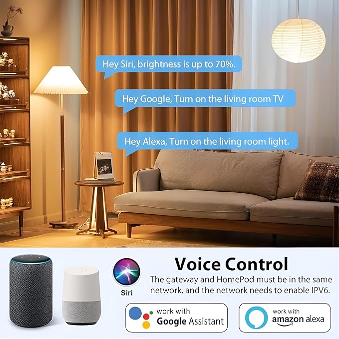 Matter Smart Wired Hub Gateway for Home Automation, Thread & Tuya Zigbee 3.0 Protocol, 2.4GHz WiFi Only, Matter Controller Supports Google, Alexa, Apple HomeKit