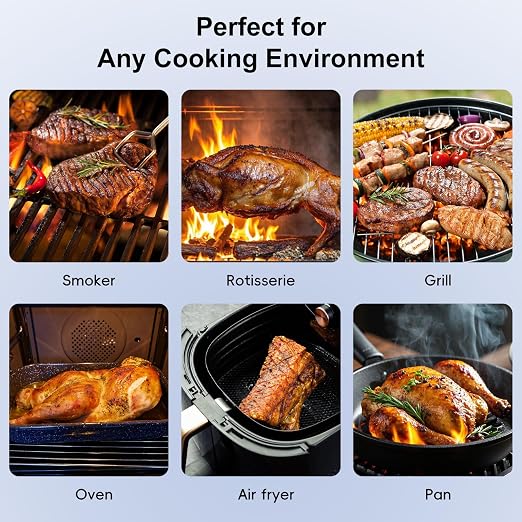 Newise Wireless Bluetooth Meat Thermometer - 2 Probes & App Control, Smart Digital Food Thermometer for Cooking, Smoker, BBQ, Fathers Day Girll Gifts for Men Husband Dad