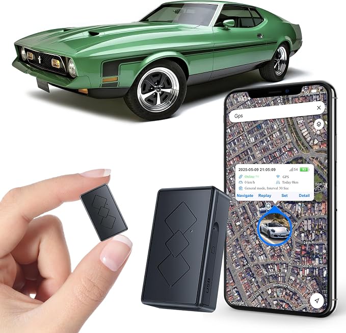 Mini GPS Tracker for Vehicles,Portable Real Time Magnetic GPS Tracking Device for Car, Full Global Coverage Location Tracker for Kids,Dogs,Trucks/Person,No Subscription Required/No Monthly Fee