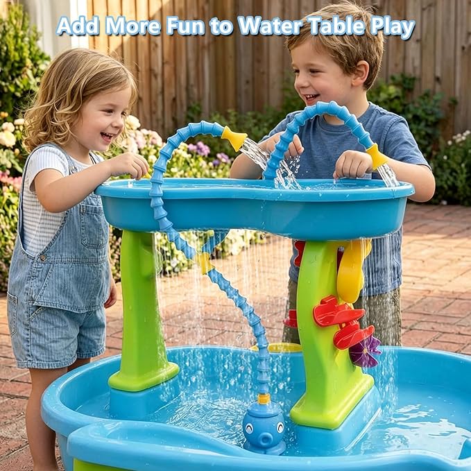 Rechargeable Water Table Pump with Huge Water Output,Water Flow Rate up to 8L/min (2.11 GPM),Kids Sand Water Play Pump,Octopus-Shaped Design,Suitable for Most Water Table on the Market