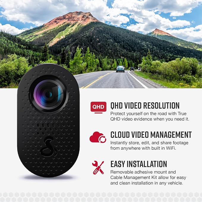 Cobra SC 120 Dash Cam + Cobra 2.5A Micro USB Adapter Hardwire Kit