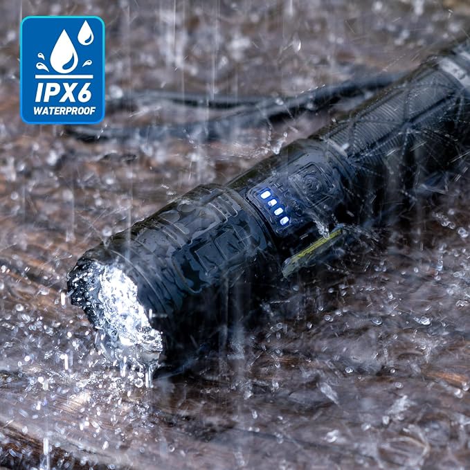 Rechargeable LED Flashlights High Lumens, 99,000 Lumen Super Bright Flashlight with 7 Modes & Waterproof, Powerful USB Rechargeable Handheld Flash Light for Camping Home