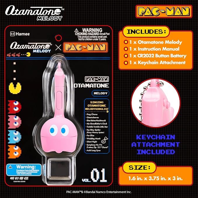 Otamatone Melody PAC-Man Electronic Portable Music Instrument / Synthesizer Toy from Japan by Maywa Denki (Officially Licensed) [English Instructions] - Pinky