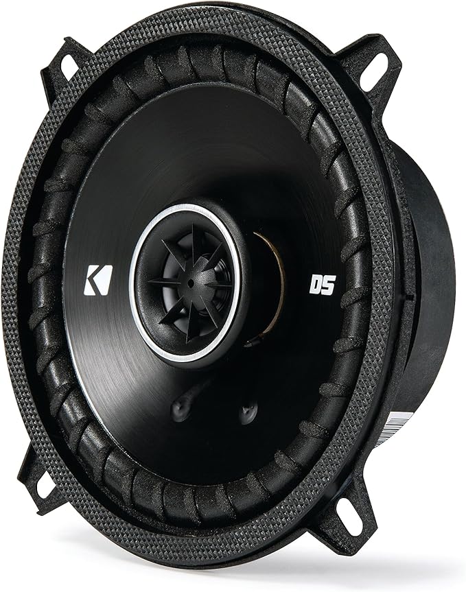 KICKER DS Series 5.25" Coaxial Speaker|43DSC504|One Pair|4-Ohm|200 Watts Peak|50W RMS|Poly-Blend Cone|UV-Treated Ribbed Foam Surround|EVC-Extended Voice Coil|Car,Truck,SUV,ATV
