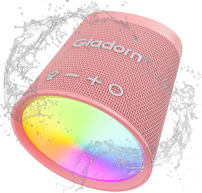 Bluetooth Speaker Wireless, Bluetooth 5.3 Shower Speaker with 9 RGB Lights & 20H Playtime, IPX6 Waterproof Speaker with TWS Pairing, Portable Speaker for Home, Beach, Travel & Birthday Gifts