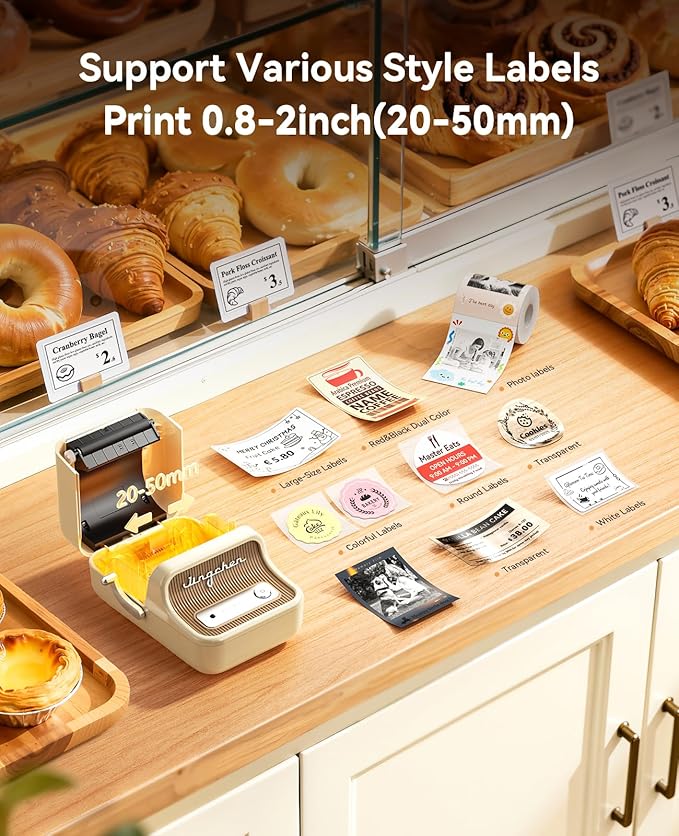 NIIMBOT B21 Pro Label Maker, 300DPI HD Label Printer, Comes with A Roll of Photo Labels 2.1x3.2 Inches(54x80mm), Ideal for Photos, Study Graphics, Memo Maker