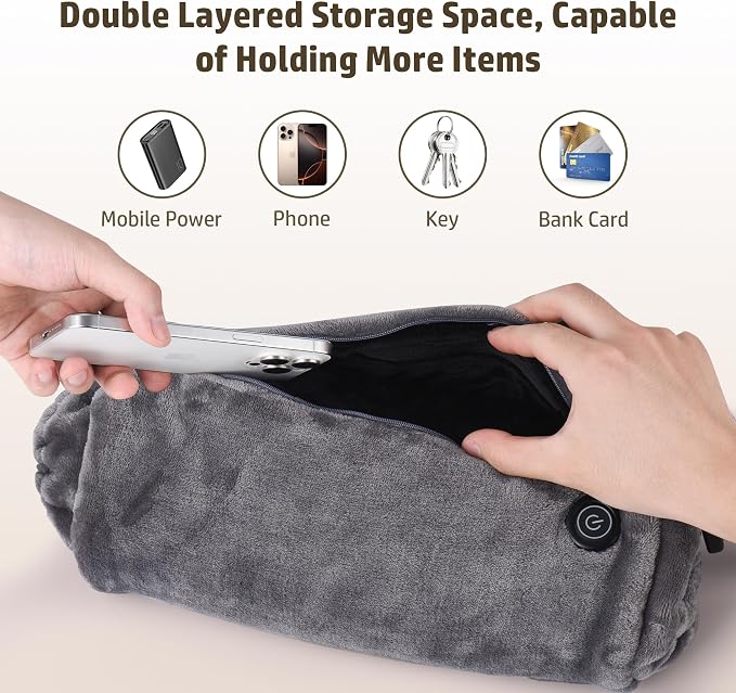 Hand Warmers Rechargeable: Reusable Electric Heated Gloves - Portable Heating Pouch - Relief Hand Heater for Arthritis - for Hunting Football Camping Golf Xmas Gifts