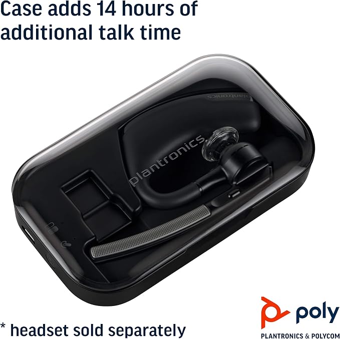 Poly (Plantronics + Polycom) Voyager Legend Portable Charge Case - Headset Case Charger, black