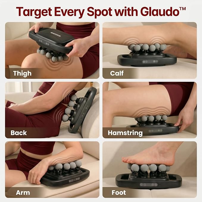 20 Head Massage Gun Deep Tissue, Upgraded from 16 Head - Back Massager for Pain Relief, Professional Percussion Massager for Muscle Recovery, 30 Speeds, Handheld Full Body & Shoulder Massager