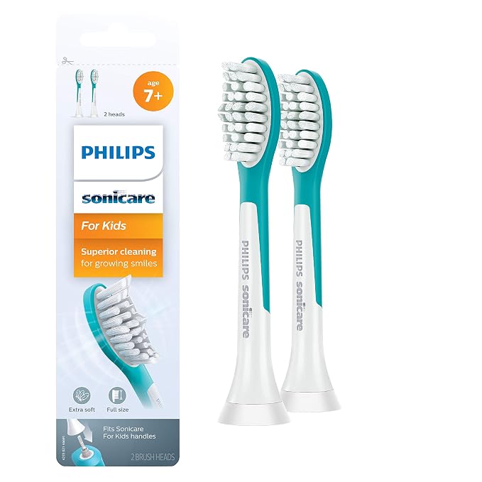 Philips Sonicare Toothbrush Heads for Kids and Adults (2 Brush Heads)