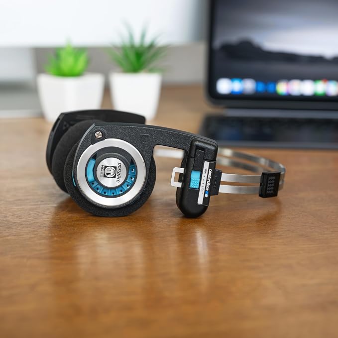 Koss Porta Pro Wireless 2.0 Bluetooth On-Ear Headphones, 20+ Hour Battery, USB-C Charging, Microphone, Analog Audio Pass Through, Retro Style, Black