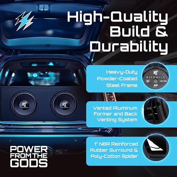 Hifonics 4 HFX12D4 12" 2400W Car Audio DVC Subwoofers Power Bass Subwoofers