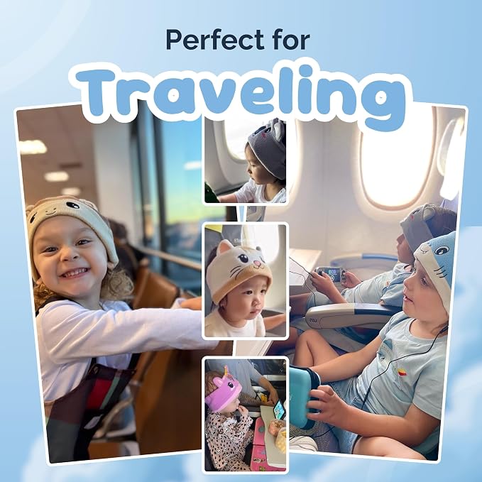 3.0 - Original Toddler Headphones, Kids Headband Headphones - Bluetooth Wireless Headband - Comfortable Headphones for Plane - Safe Volume Limit - Adjustable, Travel, School, & Sleep (Sparkle)