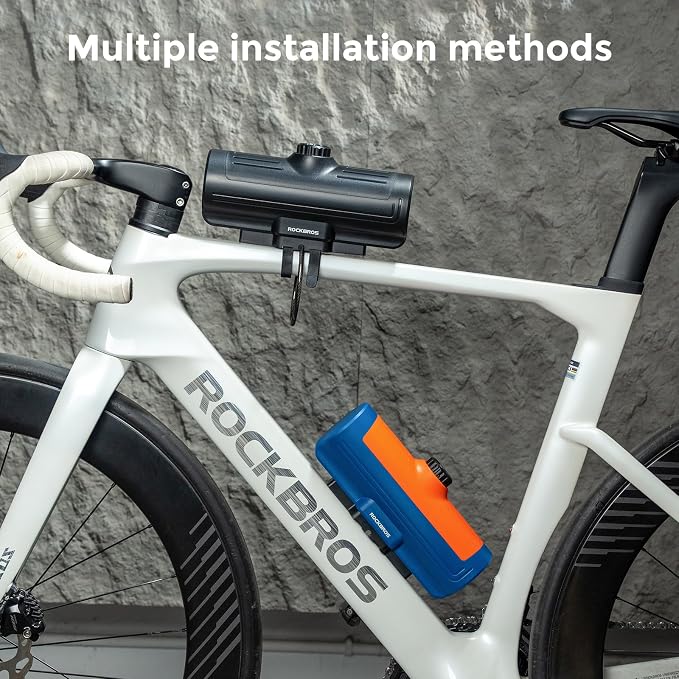 ROCKBROS Secure Bike/Scooter Frame Bag Password Storage Box Plastic Hard Shell Key Anti-Theft Steel Cable/Screws Installation Firm Fixed Equipment, Universal for Gravel MTB Road Racing Cycling
