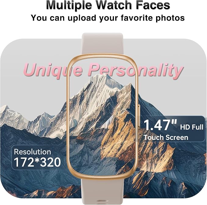 Fitness Tracker, Smart Watches for Women Men with 24/7 Heart Rate/Blood Pressure/Blood Oxygen Monitor, Sleep Tracker, Calories&Step Counter, IP68 Waterproof Health Activity Trackers for Android&iPhone