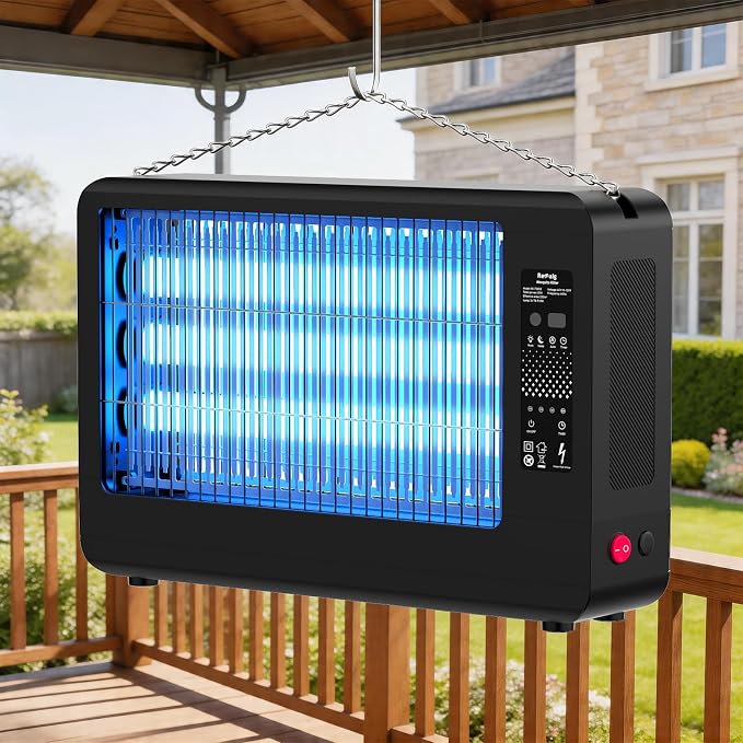 2026 Powerful 30w AI Display Smart Sensing Counting Mosquito Killer Lamp for Indoor Use, Insect Killer, ABS Plastic Outer Shell, for Mosquito, Fungus Gnats, Asian Beetles, Moths, Flying Pests （Black