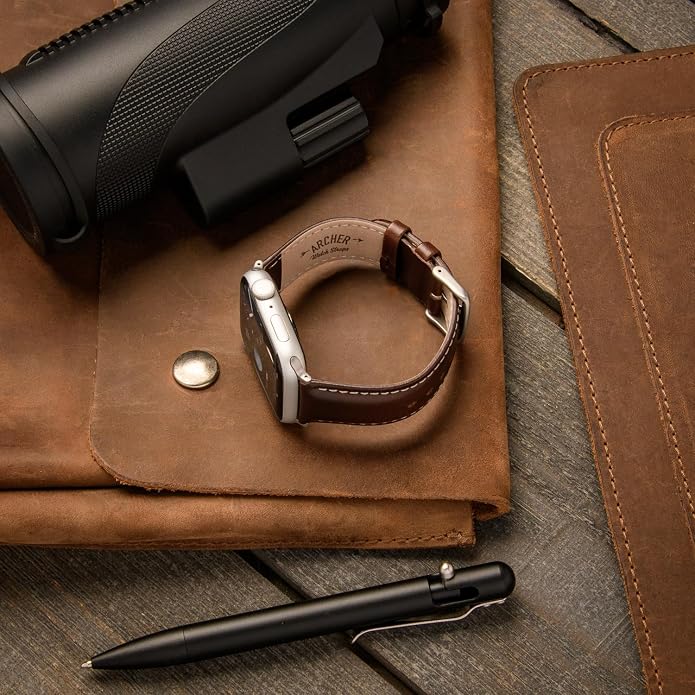 Archer Watch Straps - Top Grain Leather Watch Bands for Apple Watch