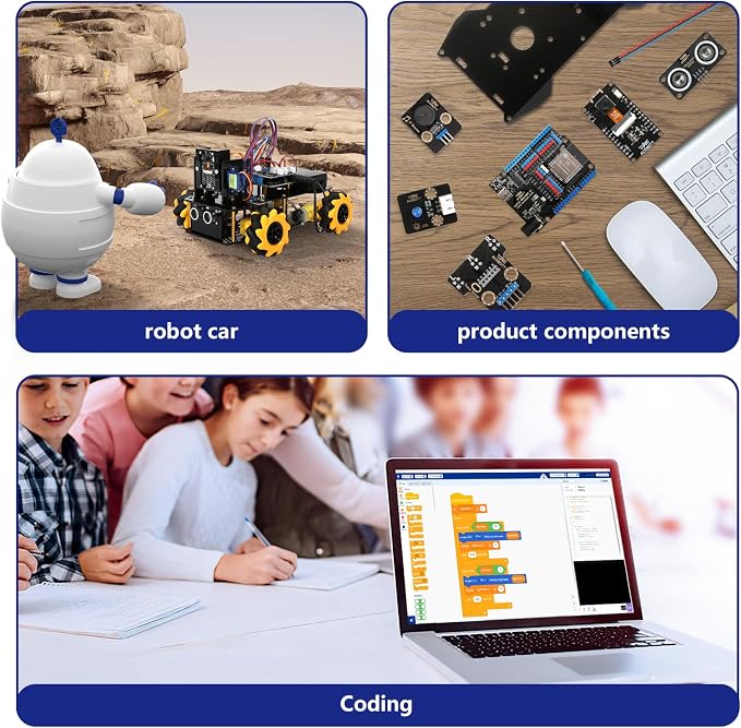 ACEBOTT Robot Kit with 3MP Camera, Robotics for Kids Ages 8–12 12-16 Compatible with Arduino & Scratch, App & Remote Control, STEM Toys Coding Robot Kit, Gift for Kids, Teens and Adults