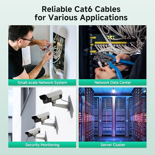 Cable Matters [UL Listed] 10Gbps in-Wall (CM) Rated 23AWG Bare Copper Cat 6 Cable - 1000ft, Solid, UTP Cat6 Bulk Ethernet Cable, Cat6 Ethernet Cord, Green