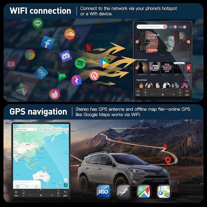 8-core 6G+128G Car Radio for Chevrolet Sliverado/GMC Sierra 2019 2020 2021, 15.6 Inch 2.5K IPS Touch Screen Upgrade Car Stereo with Carplay/Android Auto,GPS, WiFi, Bluetooth, FM