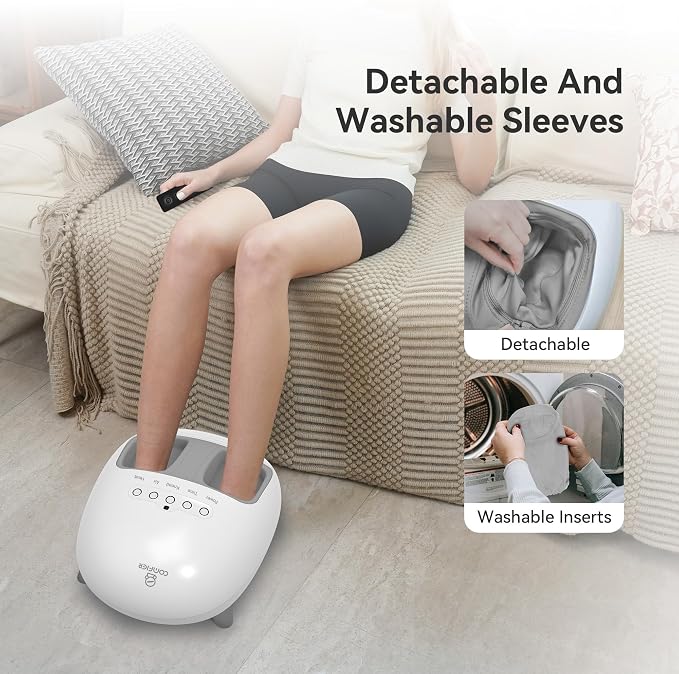 COMFIER Shiatsu Foot Massager with Heat, Kneading and Vibration Heated Foot Feet Massager for Neuropathy Plantar Fasciitis