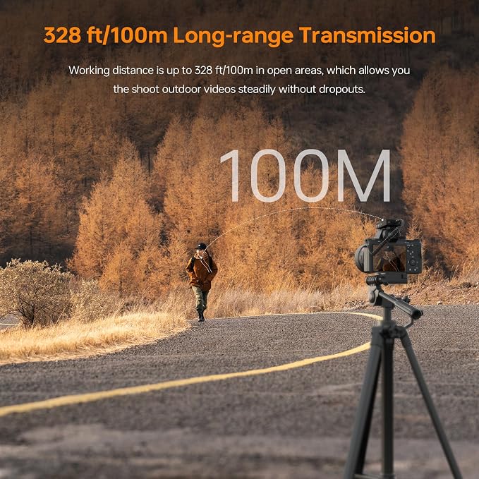 Comica BoomX-D2 - Wireless Microphone System for Cameras, Camcorders, Smartphones, Laptops, Compact Wireless Lavalier Lapel Microphone with Safety Audio Track, Noise Reduction, 328' Range, Low Latency