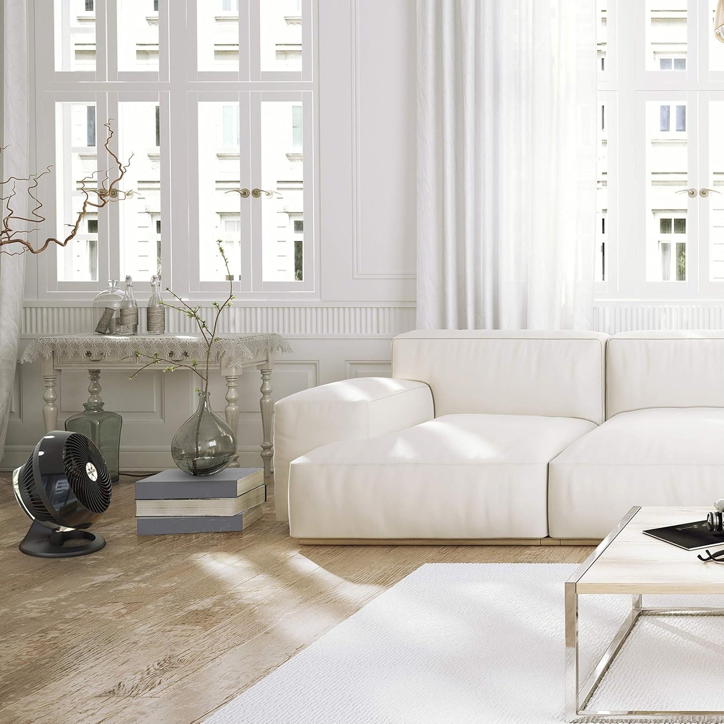 Vornado 660 Large Whole Room Air Circulator Fan for Home, 4 Speeds and 90-Degree Adjustable Tilt, Removable Grill, 10 Inch, Floor Fan for Bedroom, Office, Black