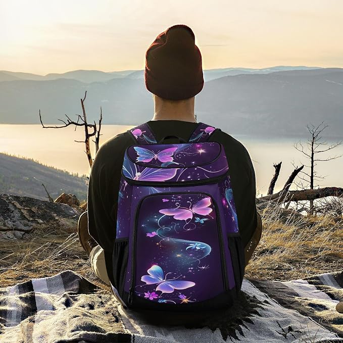 Tropical Pineapples Fruits Cooler Backpack Insulated Leak Proof Beach Cooler Bag Soft Lunch Picnic Hiking Camping Backpack Cooler