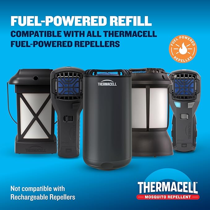 Thermacell Fuel-ZoneGuard Mosquito & Multi-Insect Repellent Refill; Up to 15-FT Zone of Scientifically Proven Outdoor Protection; Fuel-Powered; Patio; 96-Hr Refill; Bug Spray Alternative; Scent Free