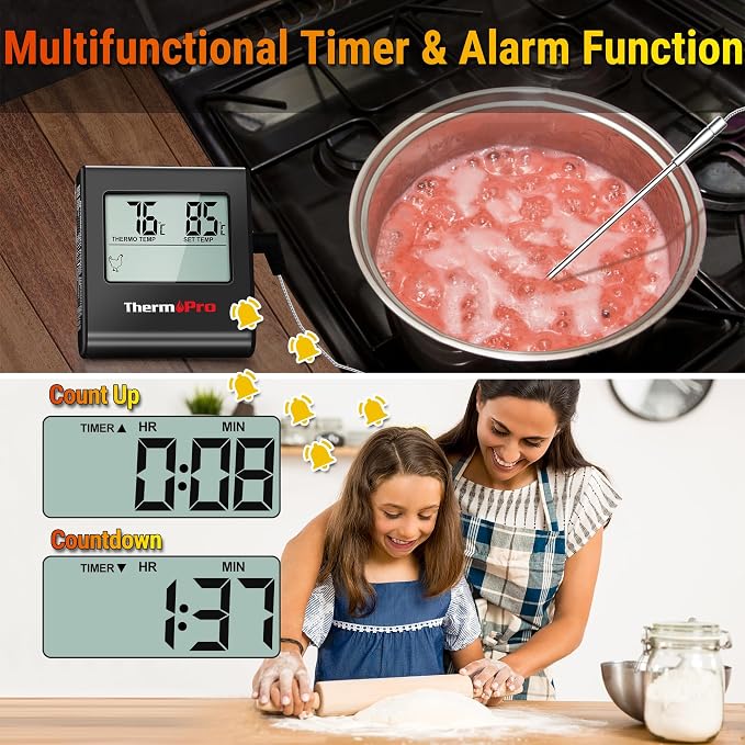 ThermoPro TP17 Dual Probe Digital Cooking Meat Thermometer +ThermoPro TP19 Waterproof Digital Meat Thermometer