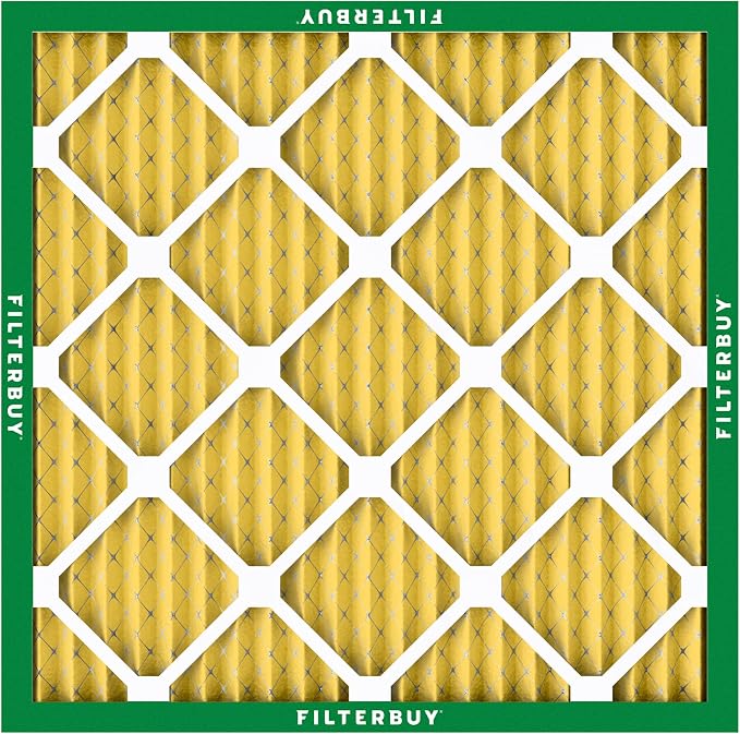 Filterbuy 25x25x1 Air Filter MERV 11 Superior Pet & Allergy Defense (3-Pack), Electrostatic Pleated HVAC AC Furnace Filters Replacement, Made in USA (Actual Size: 24.50 x 24.50 x 0.75)