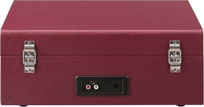 Crosley CR8017B-BU Voyager Vintage Portable Vinyl Record Player Turntable with Bluetooth in/Out and Built-in Speakers, Burgundy