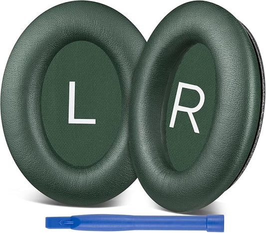 SOPROM Replacement Earpads for Bose QuietComfort 45 (QC45)/QuietComfort SE (QC SE)/Quiet Comfort Wireless Over-Ear Headphones, Ear Pads Cushions with Gentler Protein Leather - Cypress Green