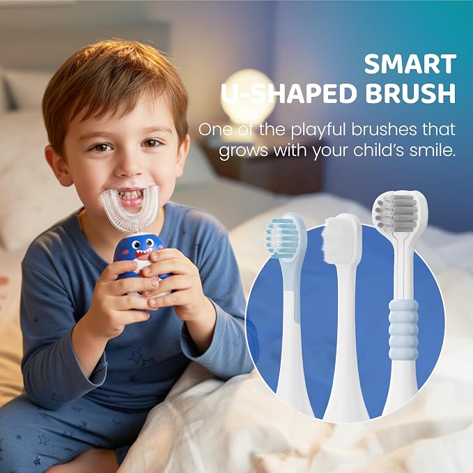Well Before Kids Electric Toothbrush Bundle – Rechargeable Sonic Toothbrushes with 2-Minute Timer, Soft Dupont Bristles, 2 Brush Heads Each, Gentle for Ages 3+ | Fun Design for Better Brushing Habits