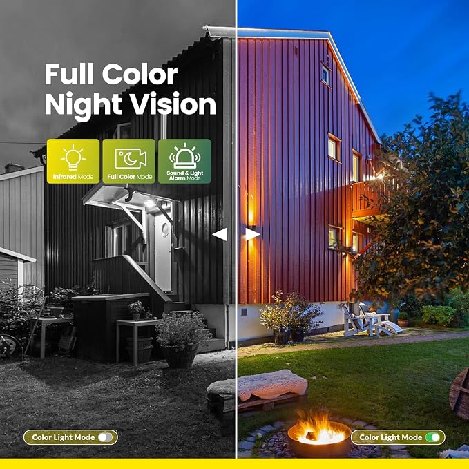 litokam 4MP Security Camera Outdoor, 2.5K Cameras for Home Security Outside with 360° PTZ, Color Night Vision, WiFi Cam with Siren, Auto Tracking & AI Motion Detection, 2-Way Talk (2 Pack)
