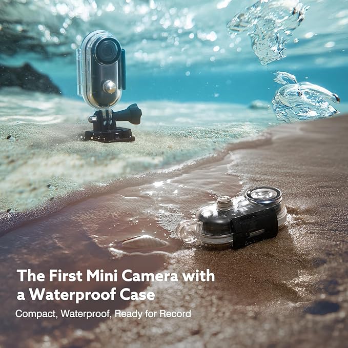 Z10 4K Action Camera, 128GB Wearable Sports Camera with Waterproof Case, Magnetic Clip, and Quick-Mount Accessories, Small Body Cam for Cycling, Diving, Travel (No WiFi No Bluetooth