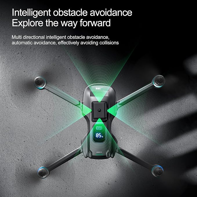 GPS Drone with 8K UHD EIS Camera for Adults, 5G WiFi FPV RC Quadcopter with Brushless Motors, Optical Flow Positioning, Obstacle Avoidance, Auto Return, Follow Me, 2 Batteries (White)