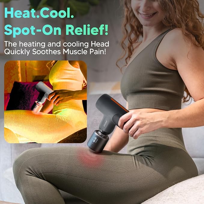 arboleaf Heat and Cool Massage Gun with Heated Scalp Massager Bundle