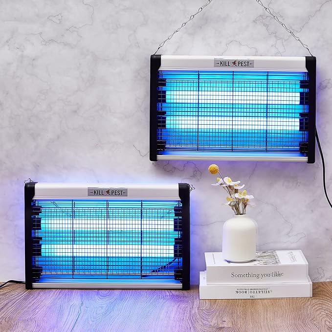 Qualirey Electric Bug Zapper Summer Indoor Electric Bug Zapper 6w Purple UV Light, 2 LED Bulbs Enhanced Dual-Band Attraction & Energy Saving, Fruit Flies Mosquito Insect Killer for Outdoor(4 Pcs)