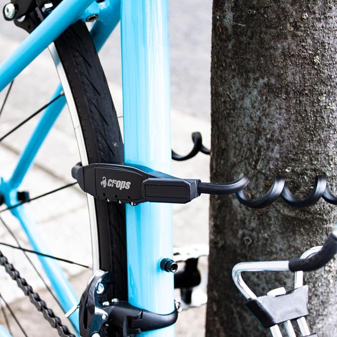 CROPS K3-BIRO Compact Bike Lock Cable, 4 ft, Black – Resettable 3-Digit Combination Dial, 4mm Double Coiled Cable, Includes Under-Saddle Mounting Bracket.