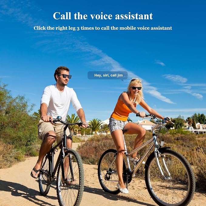 Blackview Smart Glasses, Polarized Bluetooth Sunglasses with Speaker, Voice Control, UV Protection, Anti Blue Light Lens