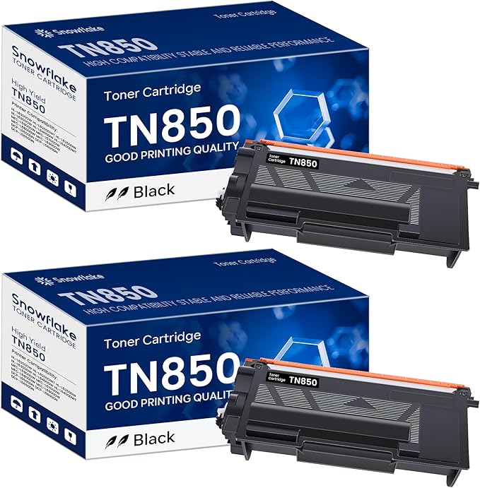 TN-850 TN850 Toner 2 Pack Compatible TN850 High Yield Black Toner Cartridge Replacement for Brother TN-850 MFC-L5850DW MFC-L5700DW MFC-L5900DW MFC-L6900DW MFC-L6800DW Toner.