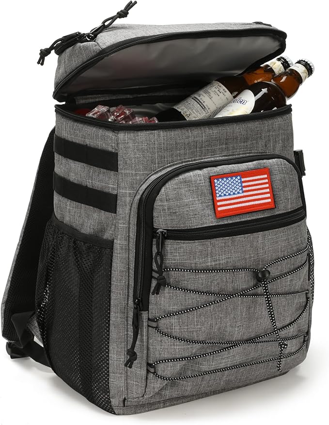 25L Backpack Cooler Keep All Drink Cold for Long Periods of Time Cooler Backpack Insulated Waterproof Portable High Durability Small Cooler Backpack with Compartment for Hiking Camping Beach
