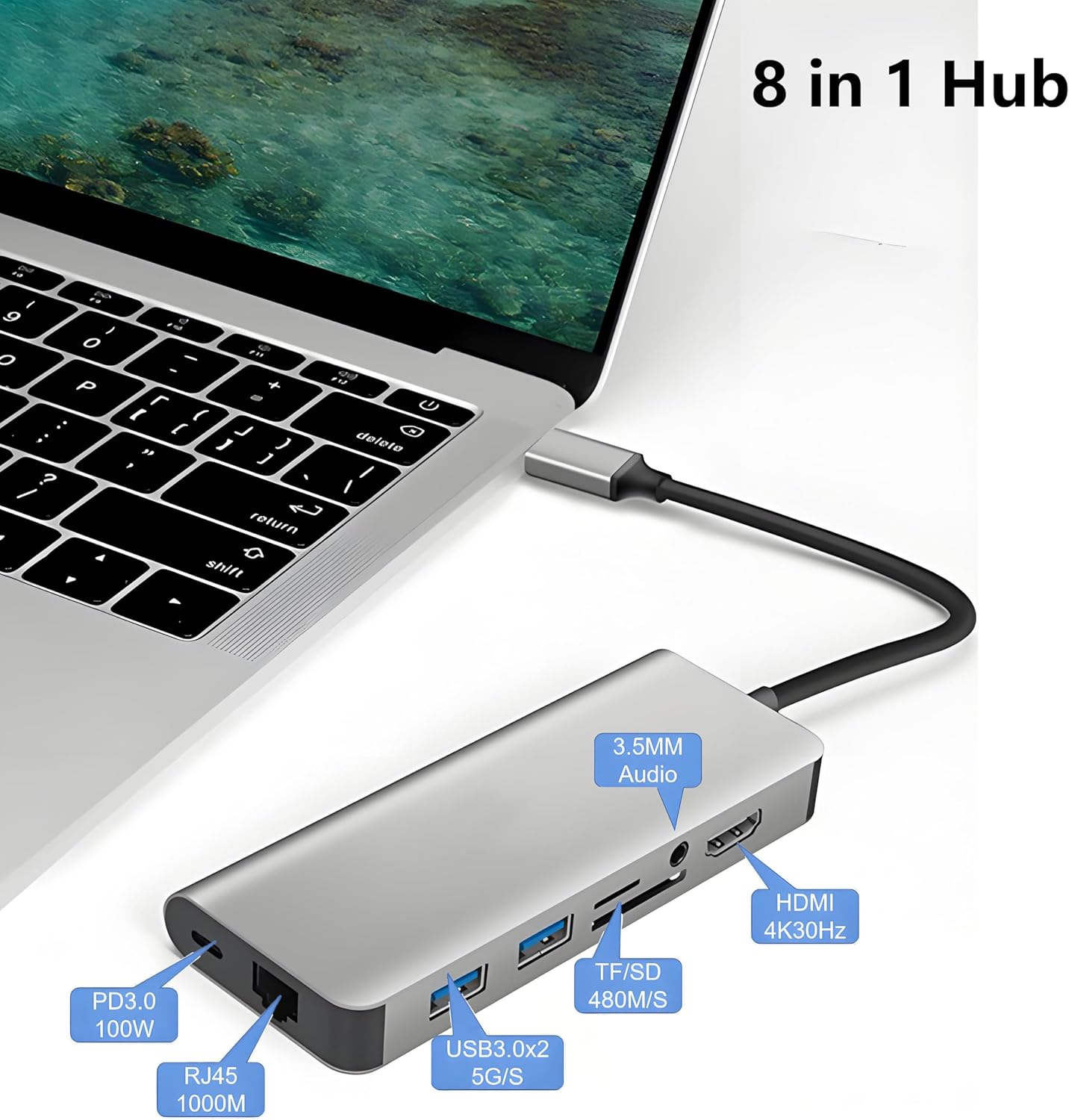 Dell 15.6" Touchscreen Laptop Computer, 32GB RAM, 1.25TB Storage (1TB SSD + 256GB Docking Station), Intel 10-Core i5-1334U (Beat i7-1250U), FHD Display, WiFi 6, Windows 11 Pro S, USB C to RJ45 Cable